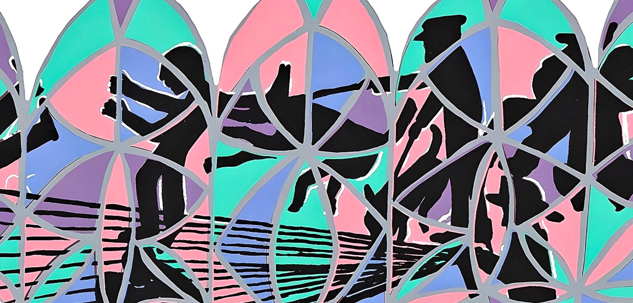 Faith Ringgold, Police Brutality Viewed Thru Stained Glass (La brutalité policière vue à travers un vitrail), 2007 en vente 4