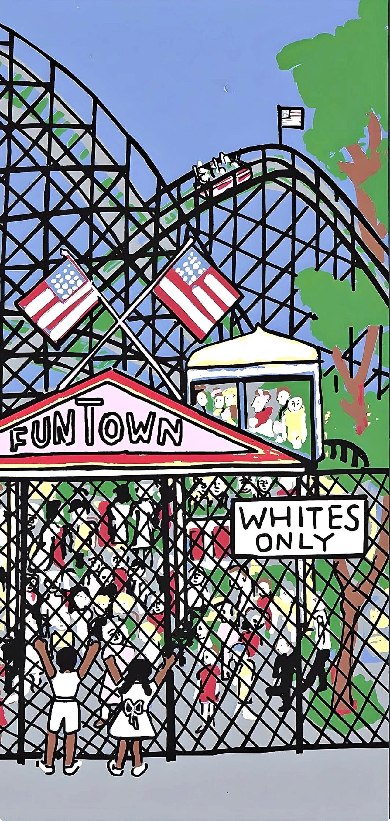 Solo per i Whiting, Lettera dalla prigione di Birmingham - Print Espressionista di Faith Ringgold
