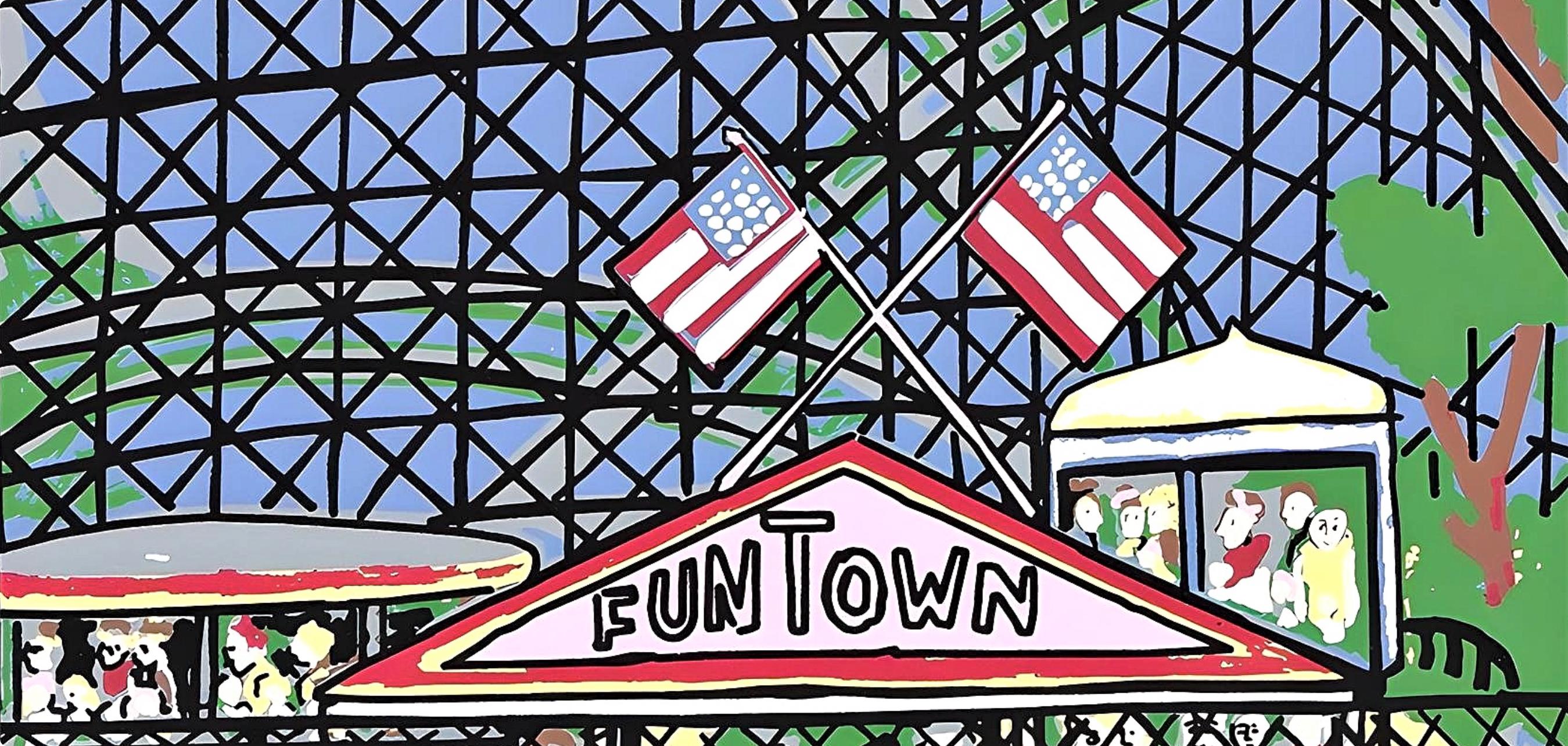 Solo per i Whiting, Lettera dalla prigione di Birmingham - Figurative Print Blu di Faith Ringgold