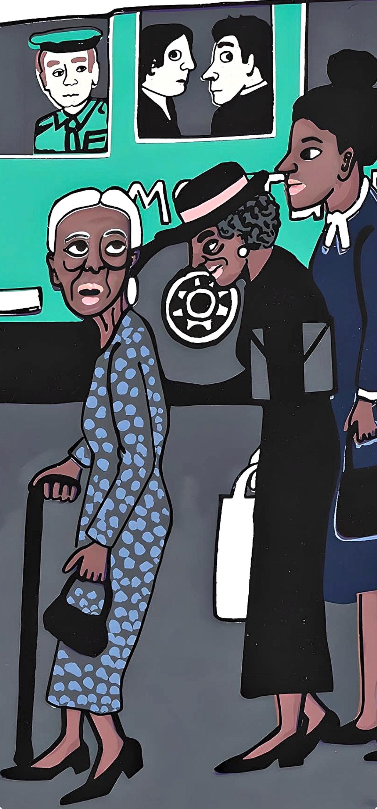 Boycott du Bus Montgomery, lettre du Birmingham City Jail - Print de Faith Ringgold