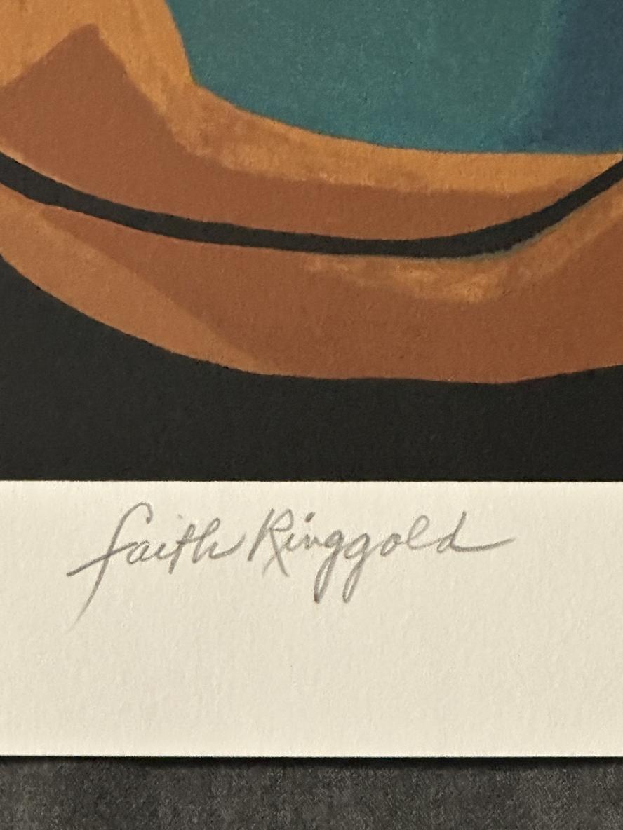 Autorretrato 2023 Serigrafía firmada Limitada  Edición - Portrait Print Beige de Faith Ringgold