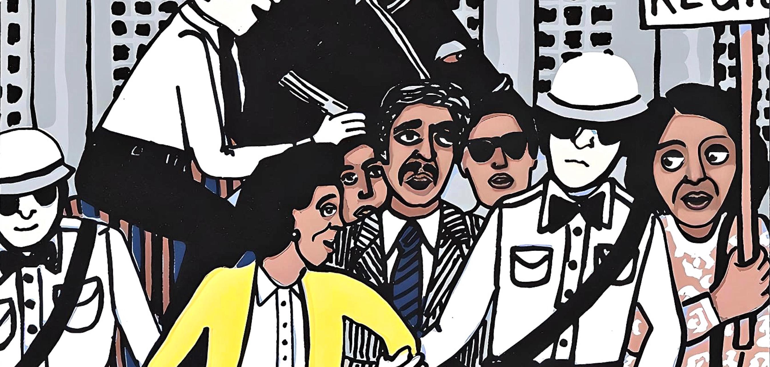 Recht zum Vote, Brief von Birmingham City Jail (Schwarz), Figurative Print, von Faith Ringgold