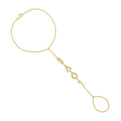 Faith Symbol 54 Diamond 14K Gold Hand Chain
