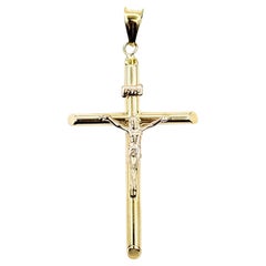 Pendentif Crucifix fidèle en or jaune 14k