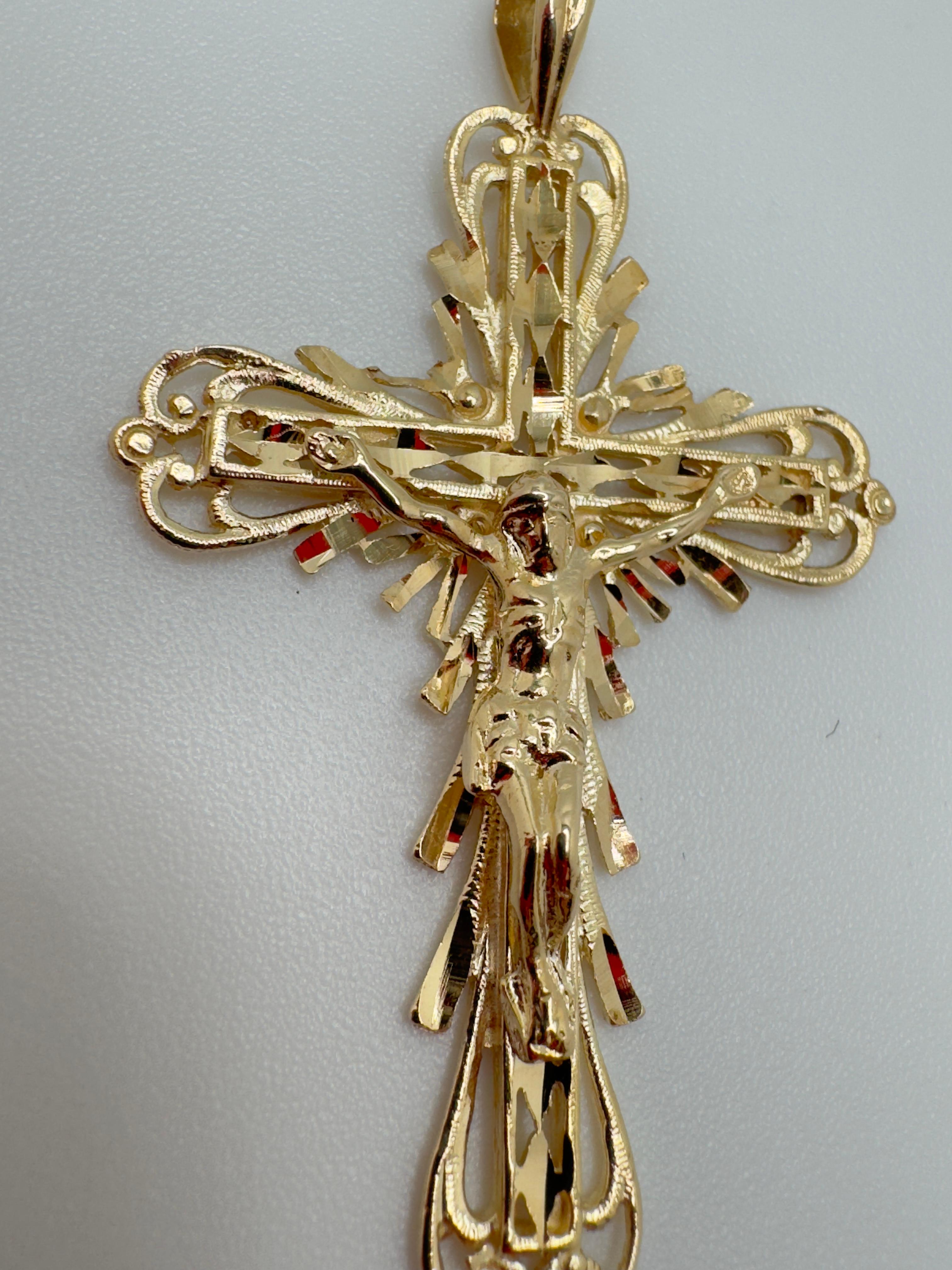 da uomo o donna Ciondolo a forma di croce con diamante Faithful Radiance in vendita