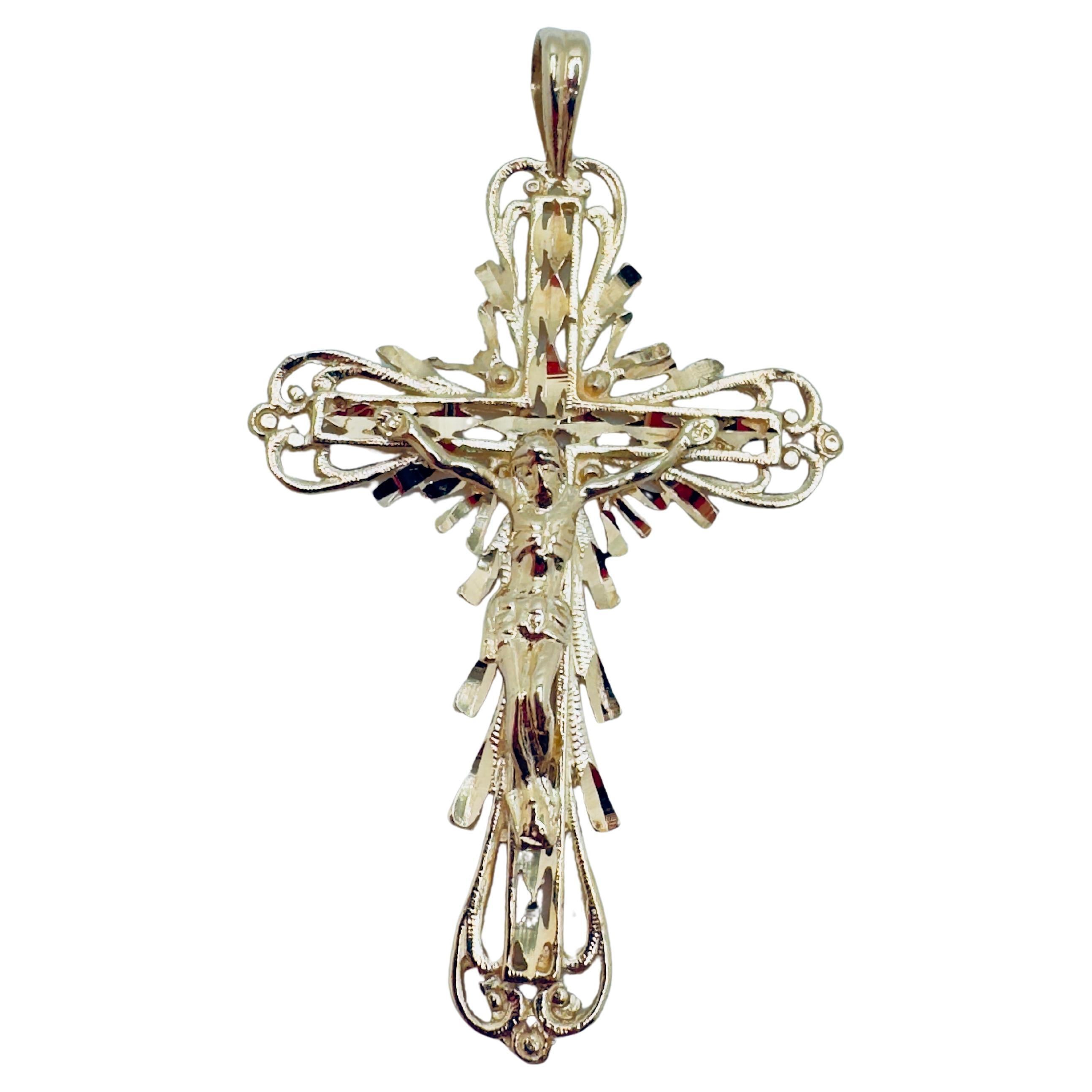 Ciondolo a forma di croce con diamante Faithful Radiance in vendita
