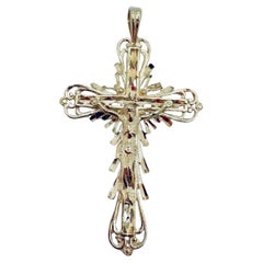 Faithful Radiance Diamond-Cut Cross Pendant