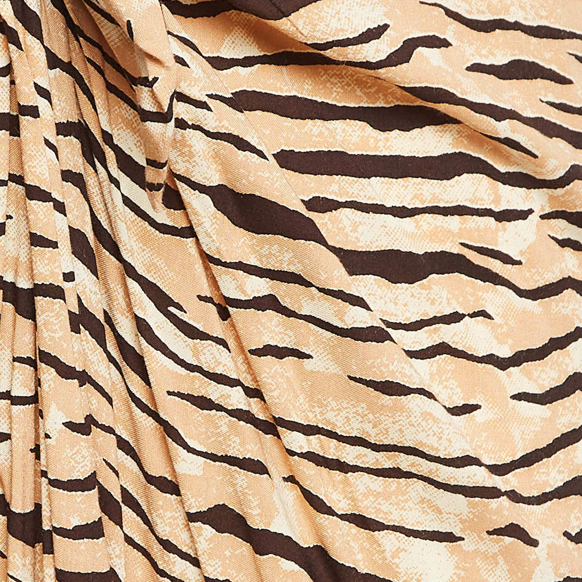 Beige Faithfull The Brand - Gonna a portafoglio in rayon con stampa animale M. in vendita