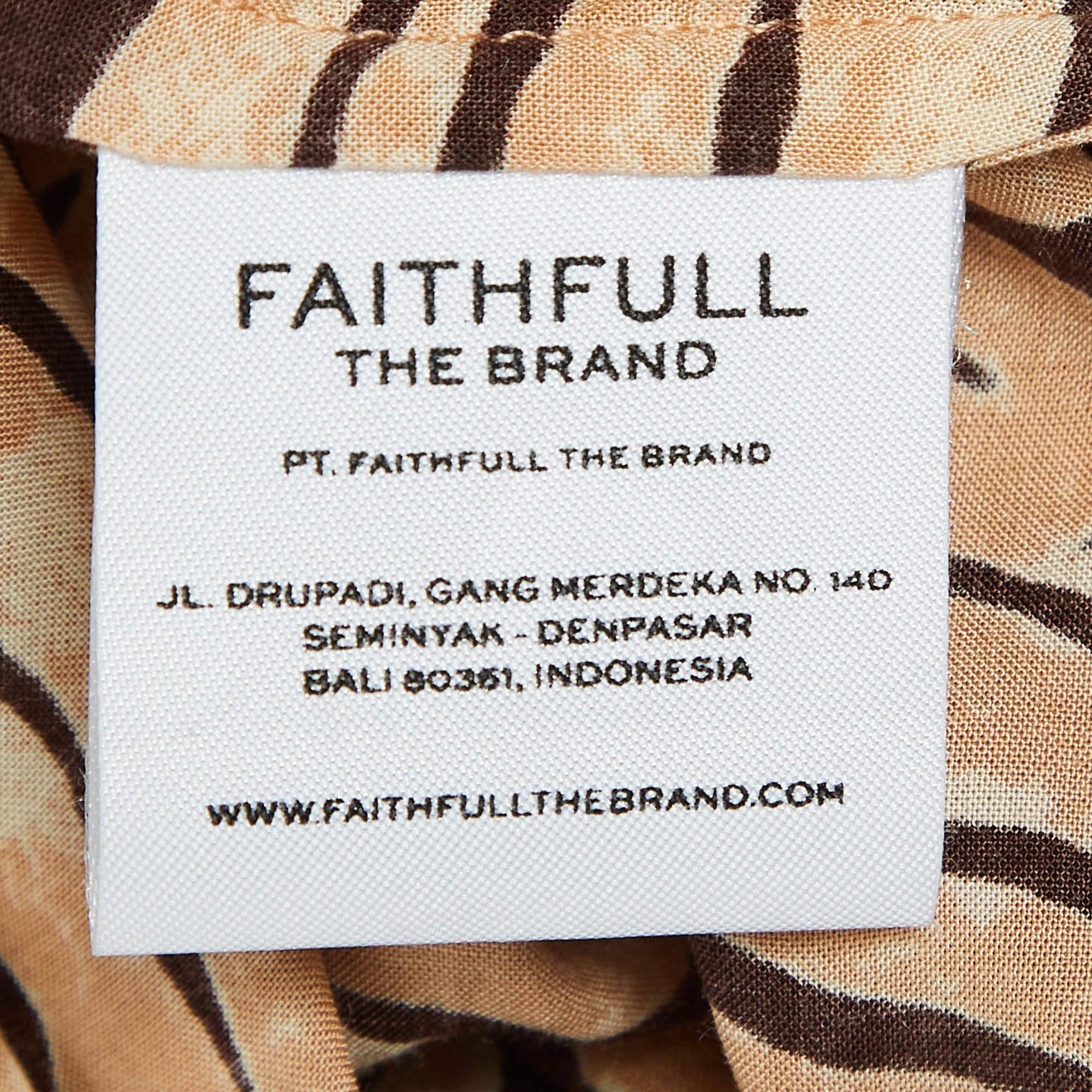 Faithfull The Brand - Gonna a portafoglio in rayon con stampa animale M. In condizioni buone in vendita a Dubai, Al Qouz 2