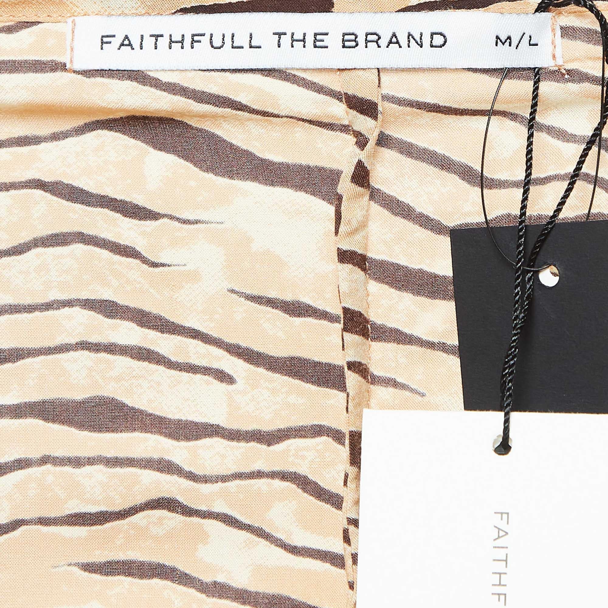 Donna Faithfull The Brand - Gonna a portafoglio in rayon con stampa animale M. in vendita