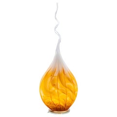 Faitmain Flame Light Orange Yellow Glass, France