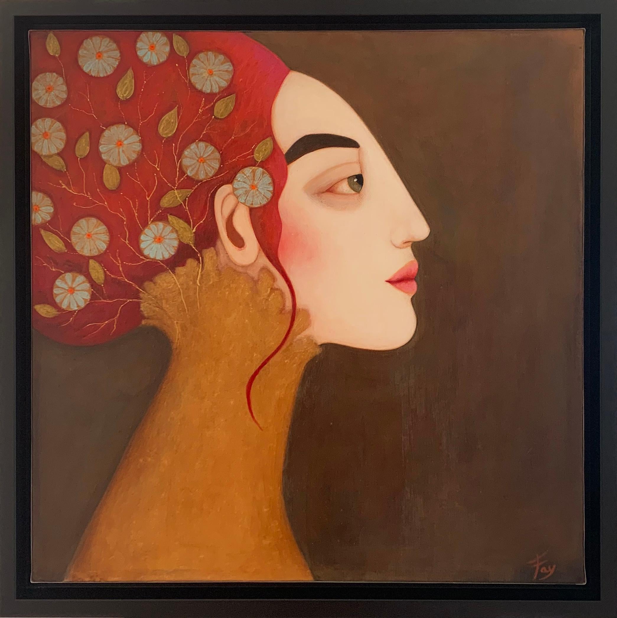 Racines rouges  - Painting de Faïza Maghni