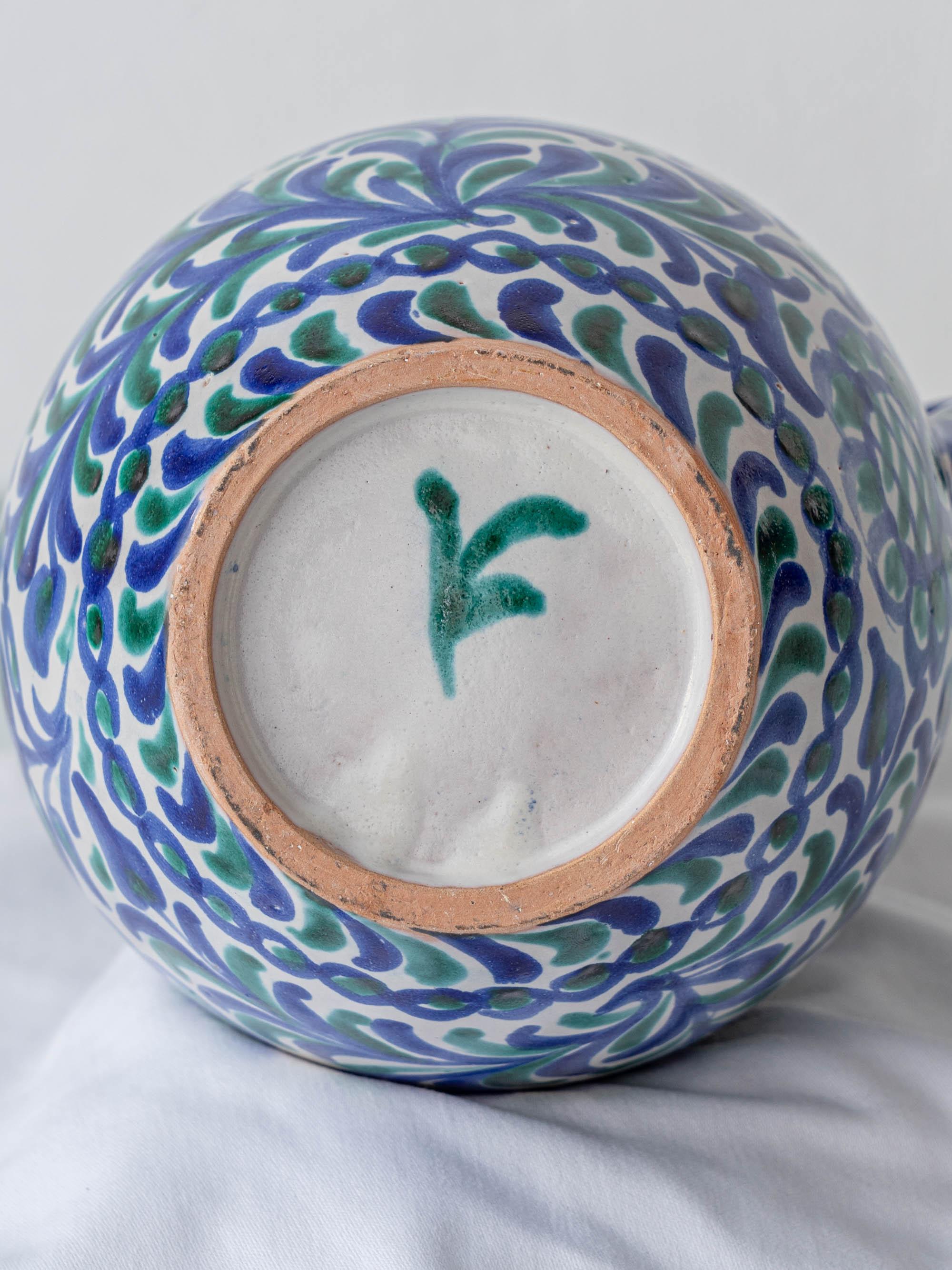 Lámpara de mesa de cerámica Fajalauza con pantalla tejida a mano, Granada, España en Bueno estado para la venta en AMSTERDAM, NL