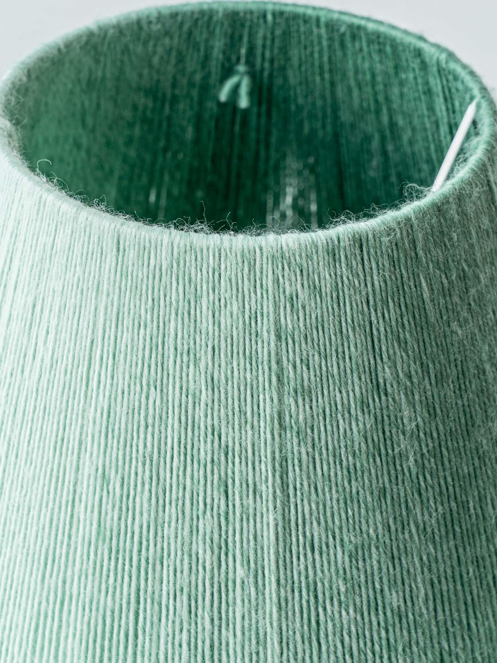 Fajalauza Granada Lampe à poser en céramique bleu vert, abat-jour en laine mérinos neuve en vente 2