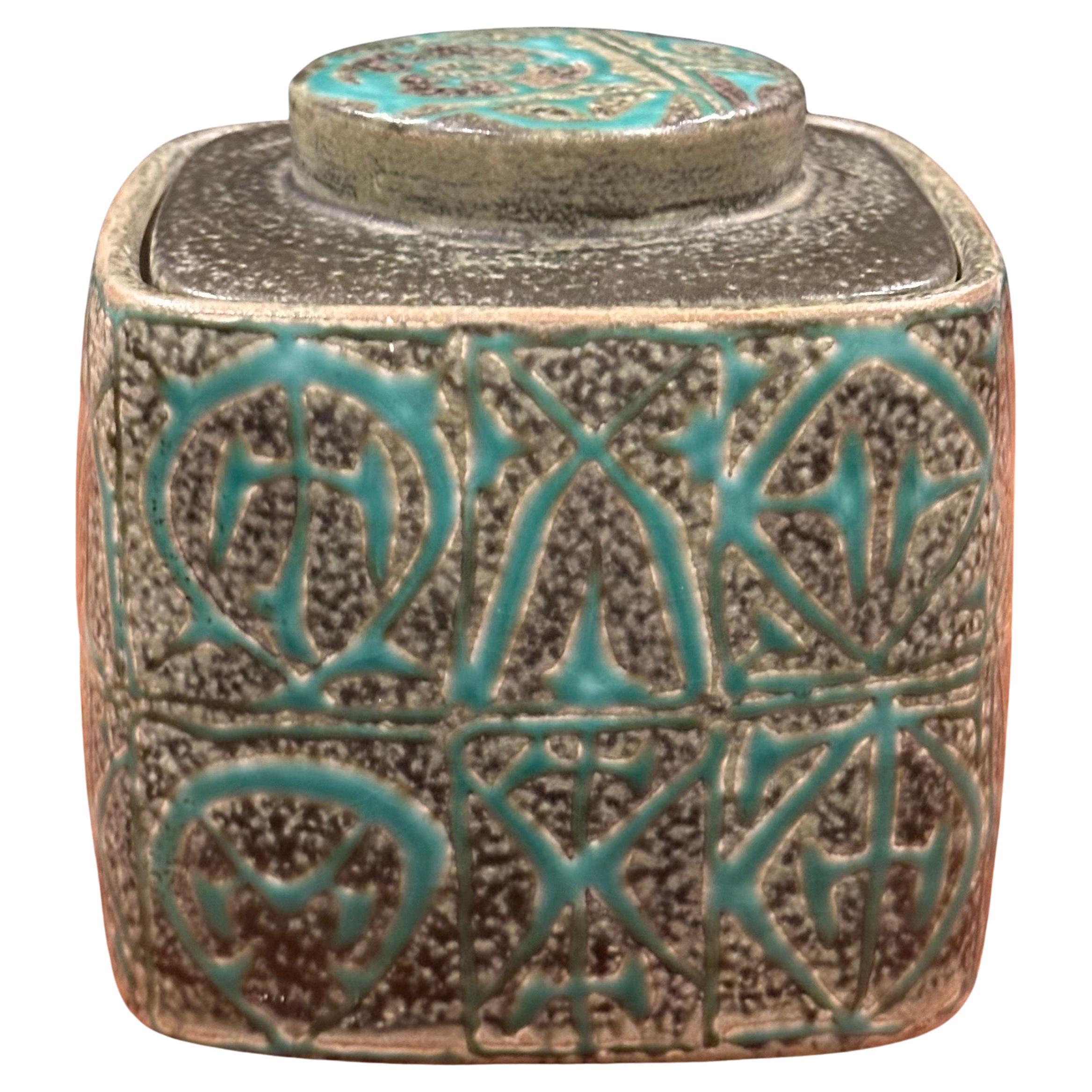 Mid-Century Modern Fajance Lidded Box / Humidor by Nils Thorsson for Royal Copenhagen For Sale