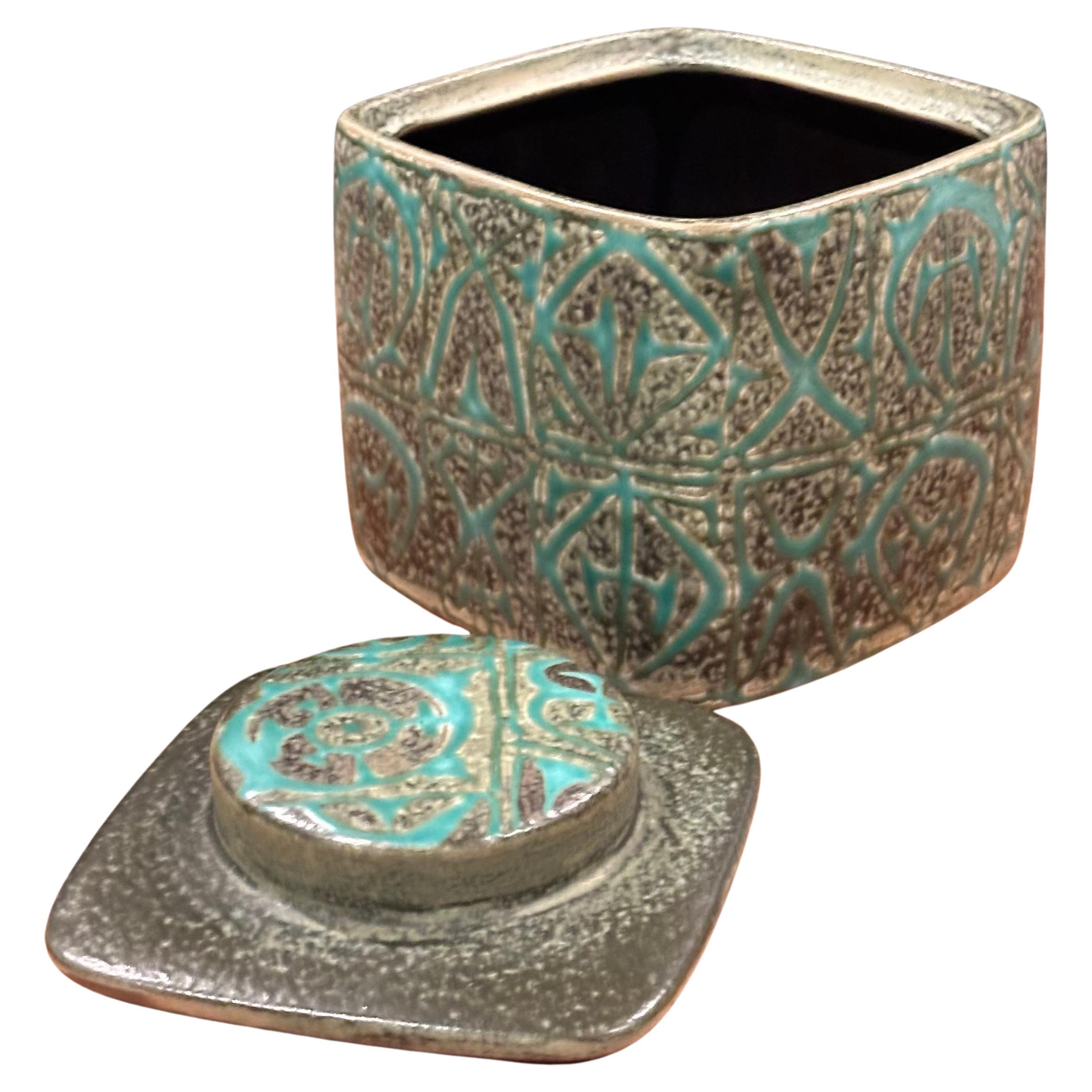 Danish Fajance Lidded Box / Humidor by Nils Thorsson for Royal Copenhagen For Sale