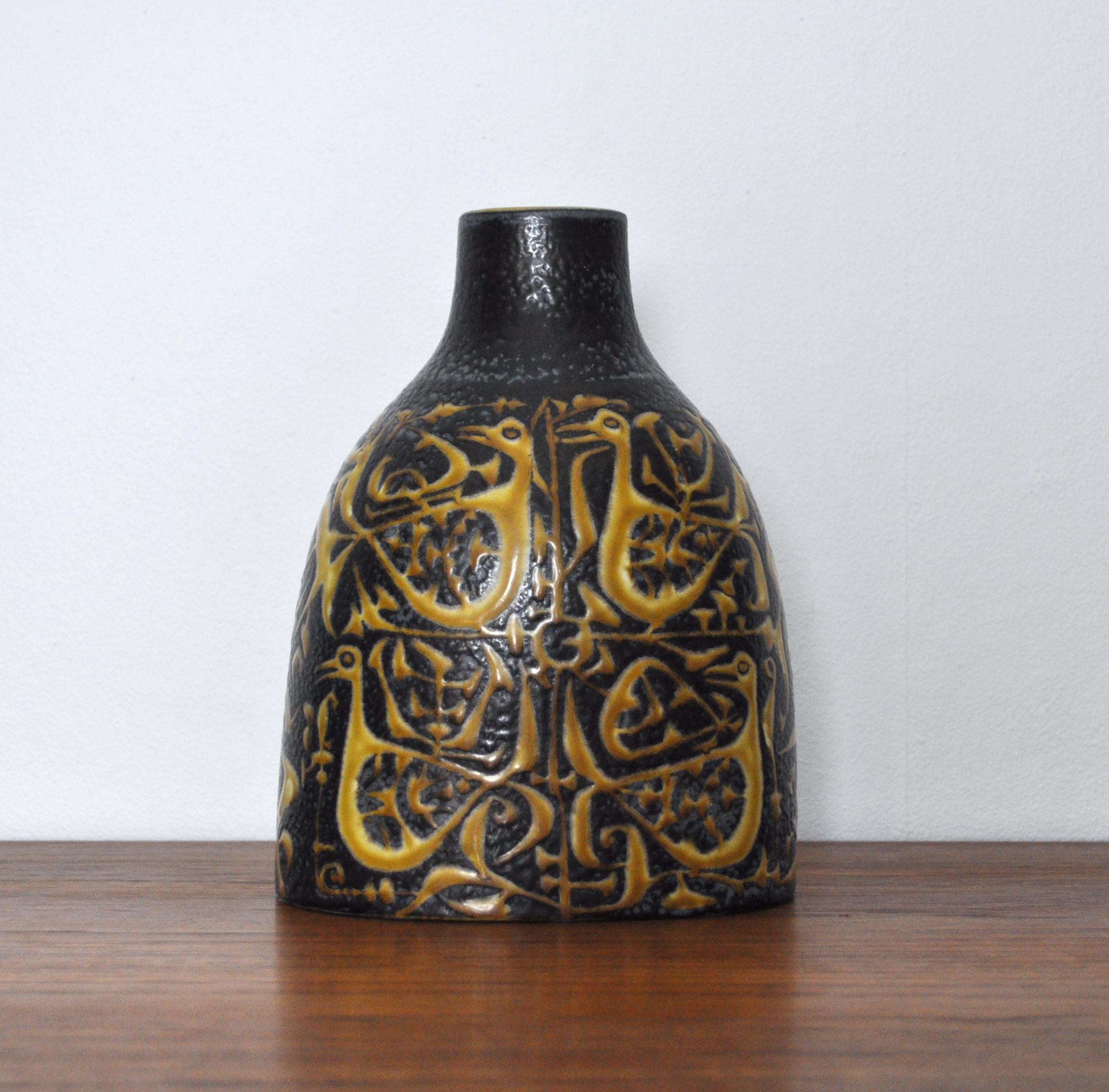 Scandinavian Modern Fajance Vase by Nils Thorsson Baca Royal Copenhagen For Sale