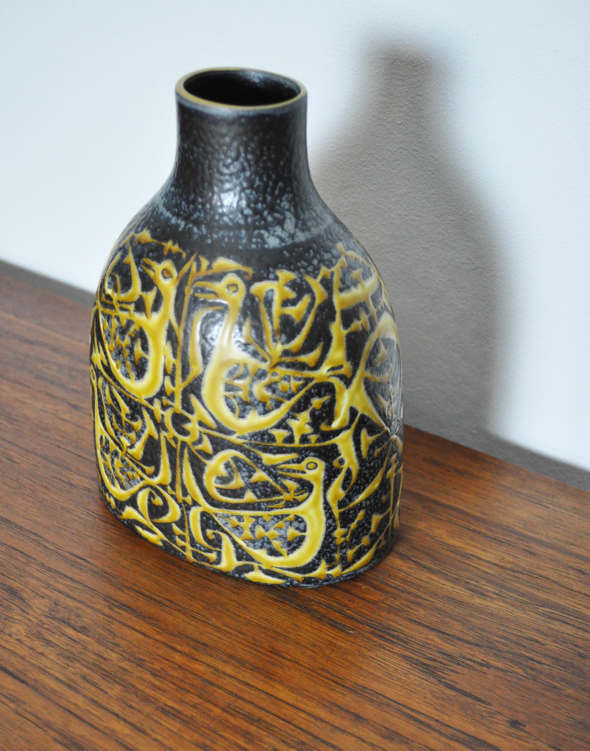 20th Century Fajance Vase by Nils Thorsson Baca Royal Copenhagen For Sale