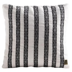 FAJAS Handwoven Artisanal Sash Pillow in Ivory Upholstery by ANDEAN, In Stock
