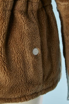Fake fur and blue technical fabric reversible ski anorak Chanel FW 2001/2002