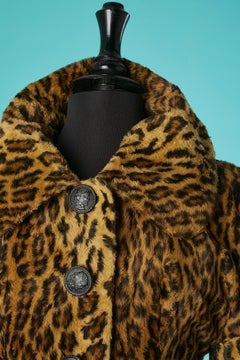 Fake furs leopard printed padded coat Fendi by Karl Lagerfeld for Neiman Marcus