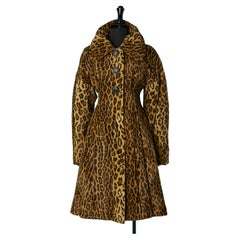 Fake furs leopard printed padded coat Fendi by Karl Lagerfeld for Neiman Marcus 