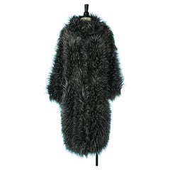 Fake furs "salt and peper" , edge to edge coat  B.B Couture 
