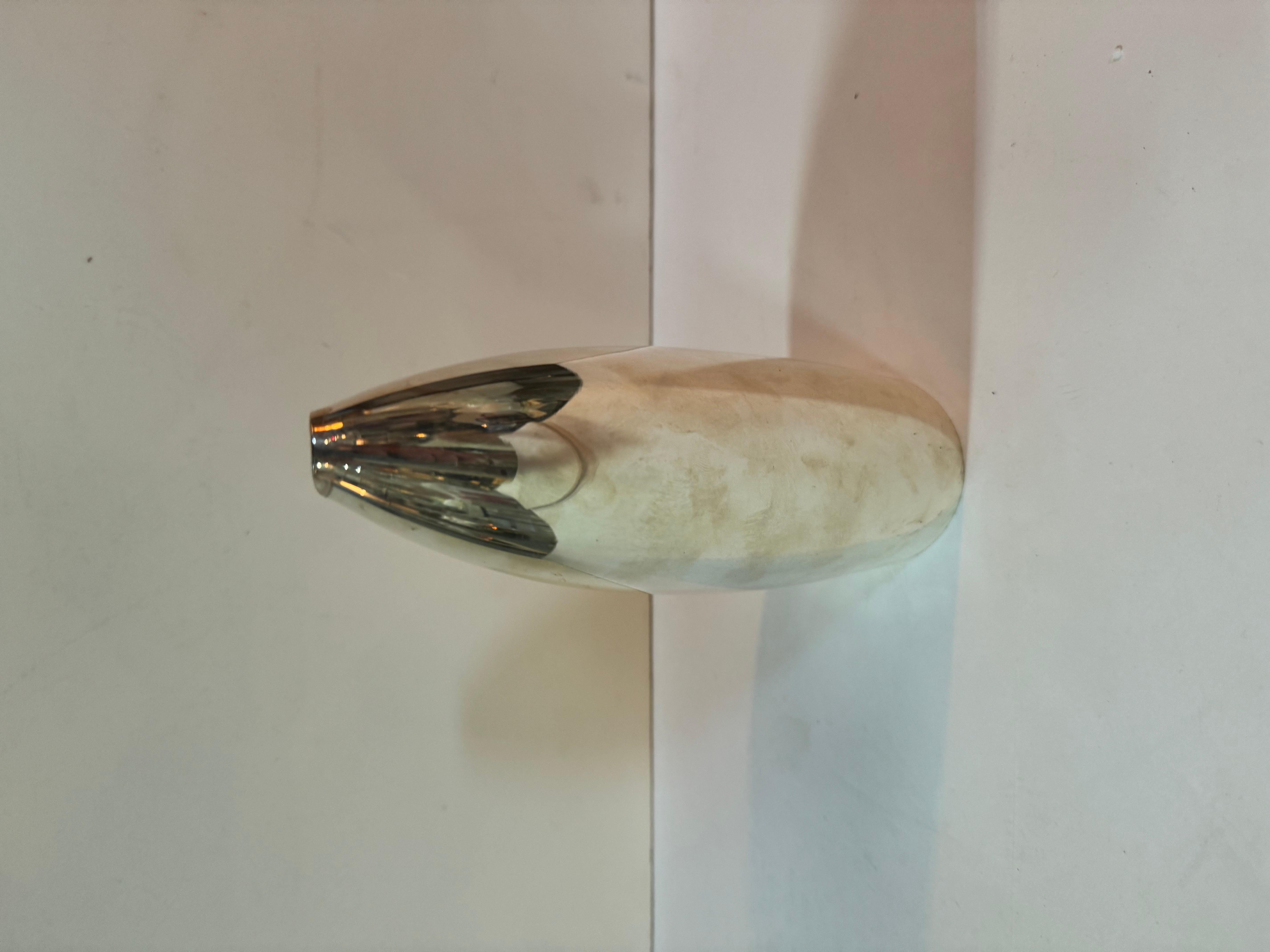 F.A.L.A. Guido Niest Lega Argentata Skulpturale versilberte Vase (Metall) im Angebot