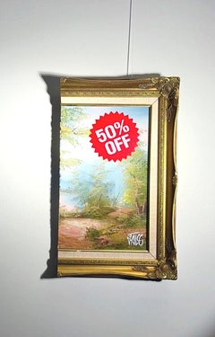 contemporary half painting street art pop art landscape funny interior