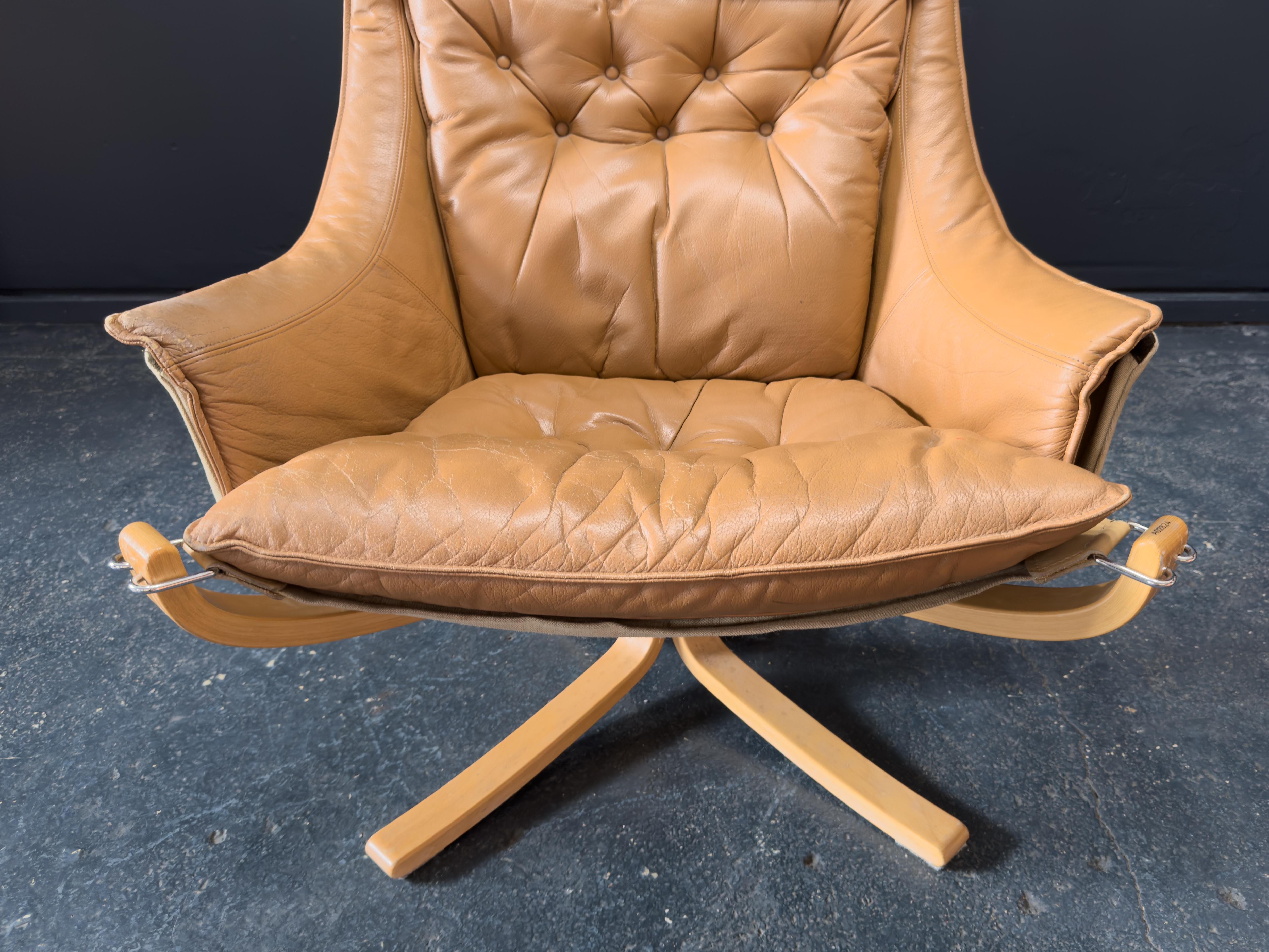 Sillón Falcon de Sigurd Resell Cuero en venta