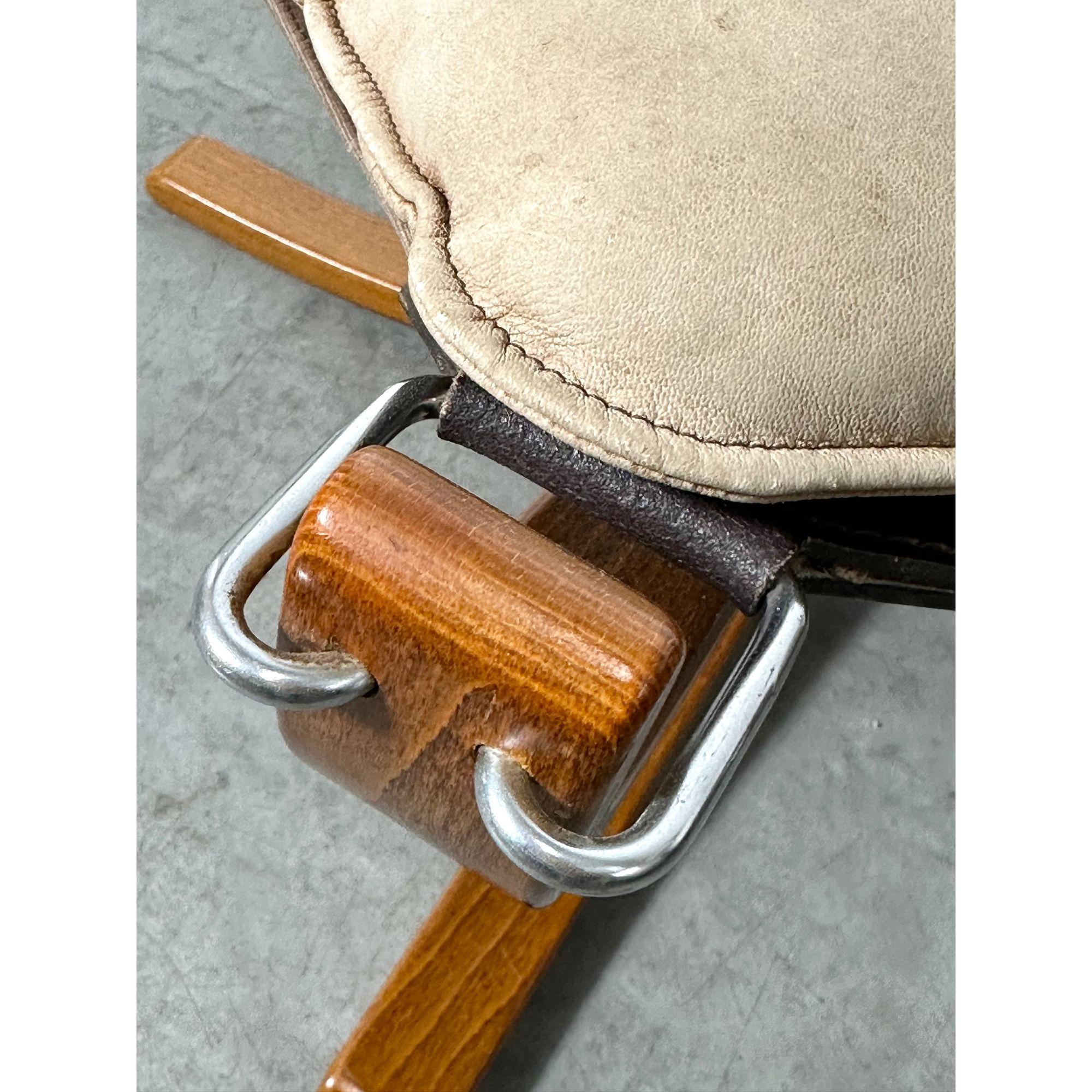 Falcon Bentwood and Leather Sling Footstool by Sigurd Ressell for Vatne 1970s For Sale 1