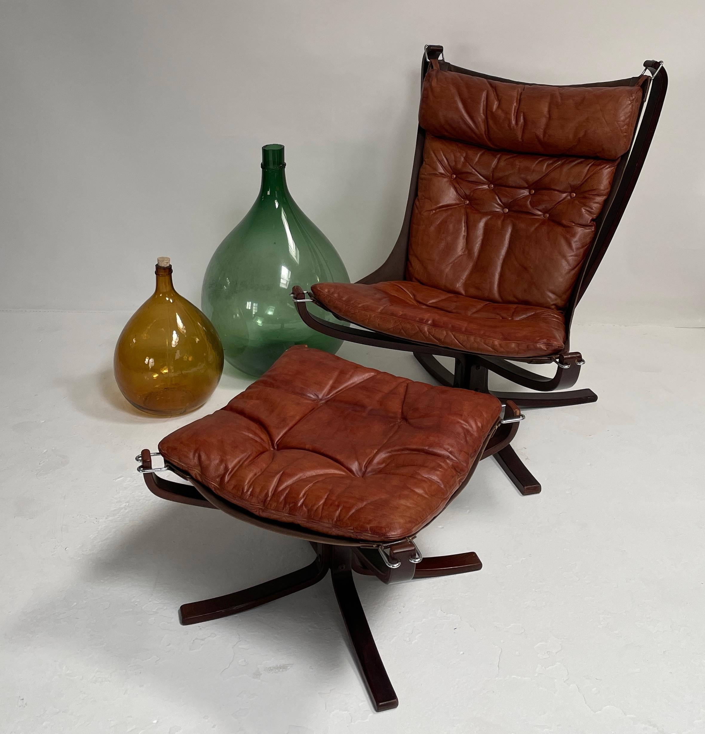 Falcon Chair and Ottoman,  By Sigurd Ressell 2