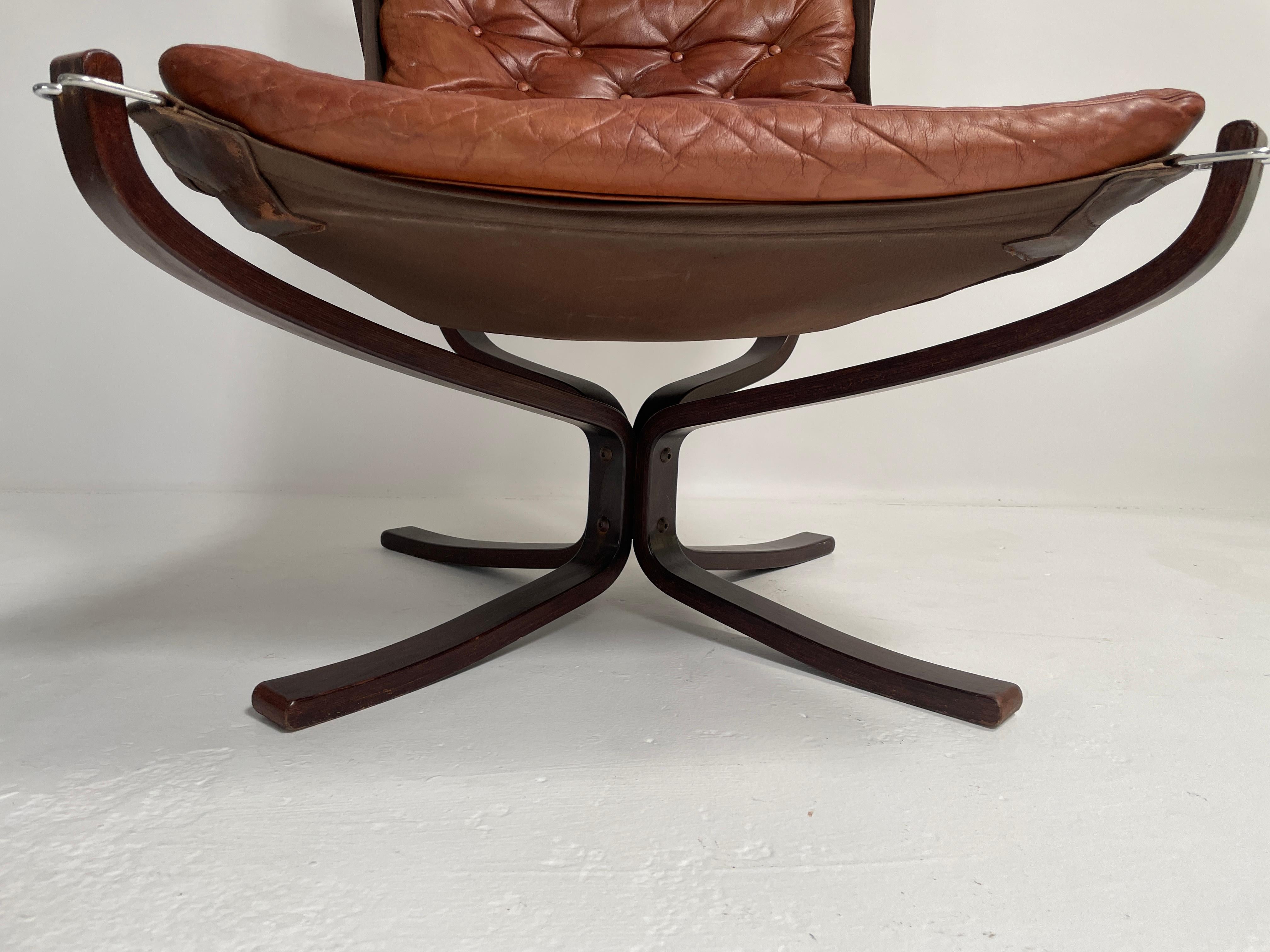 Mid-Century Modern Falcon Chair and Ottoman,  By Sigurd Ressell