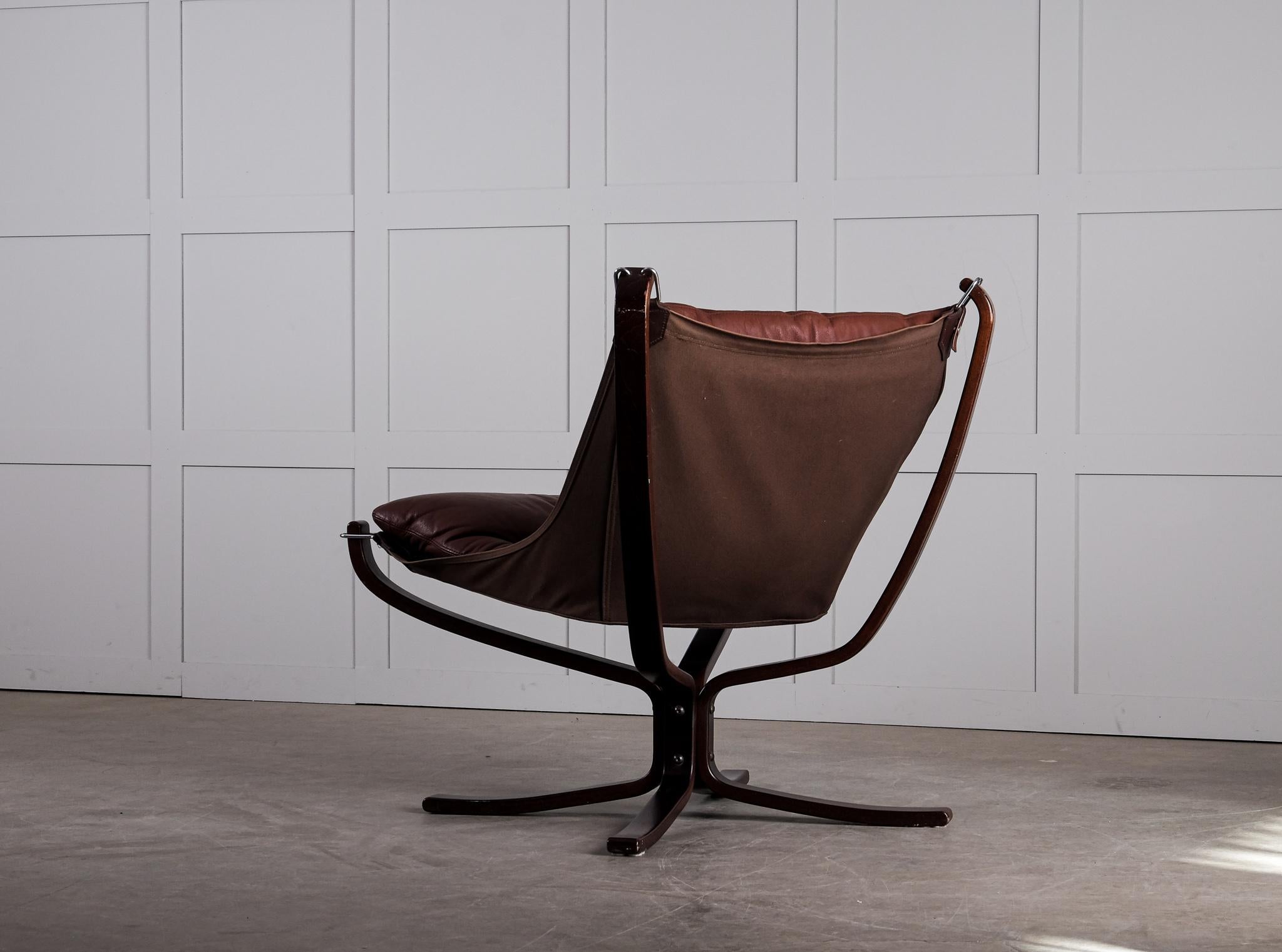 Norwegian Falcon Chair by Sigurd Ressell, 1970s