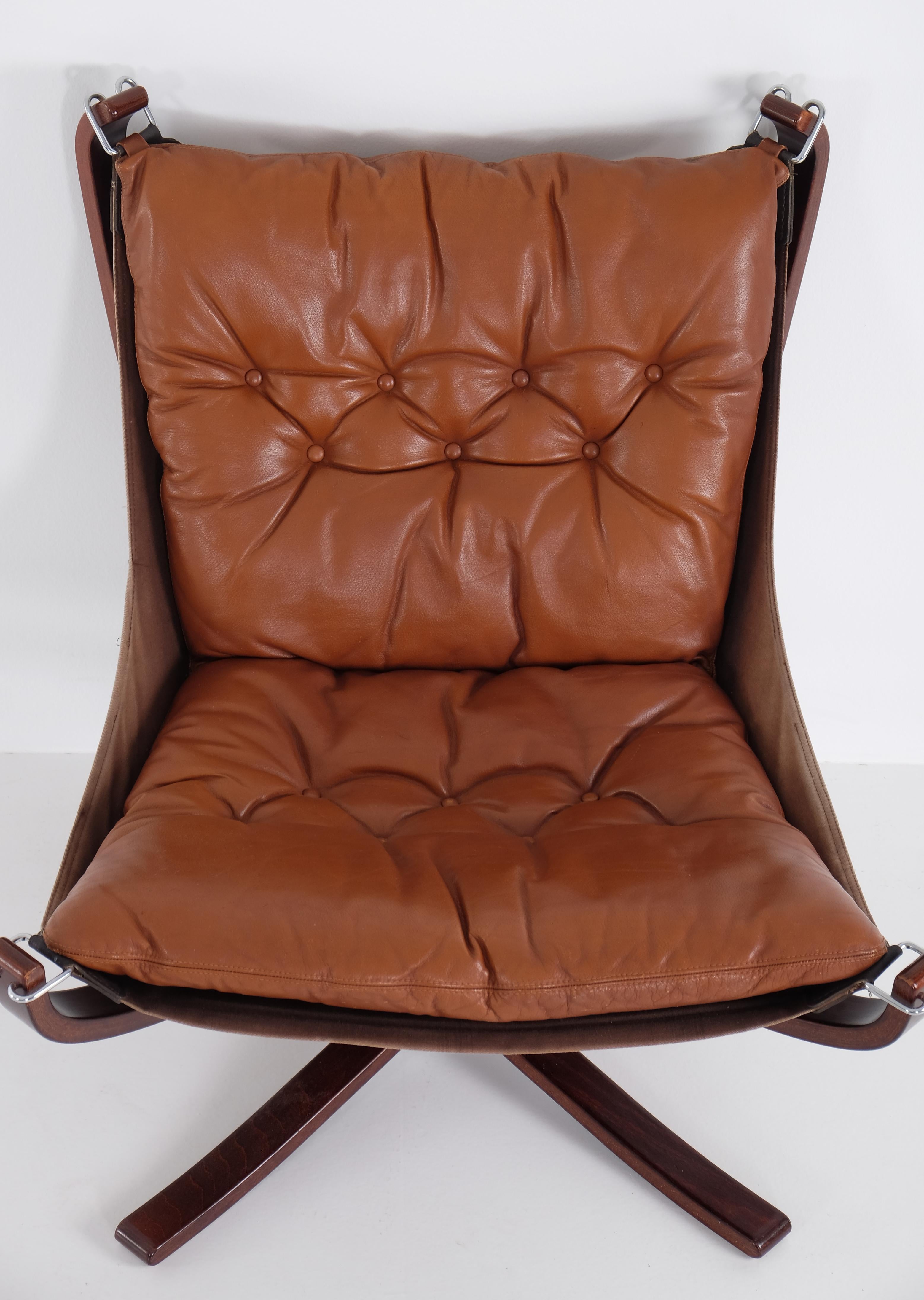 Norwegian Falcon Chair by Sigurd Ressell, 1970s