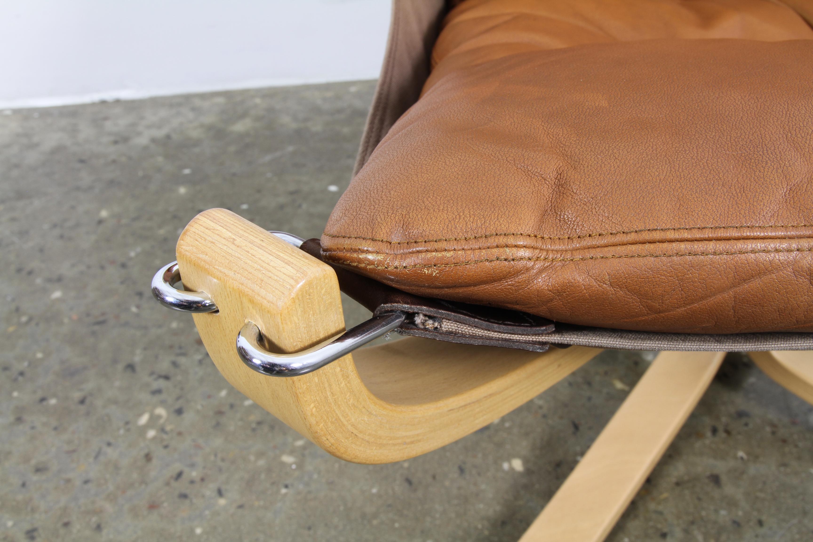 Falcon Chair with Ottoman by Sigurd Ressell, 1970s 2