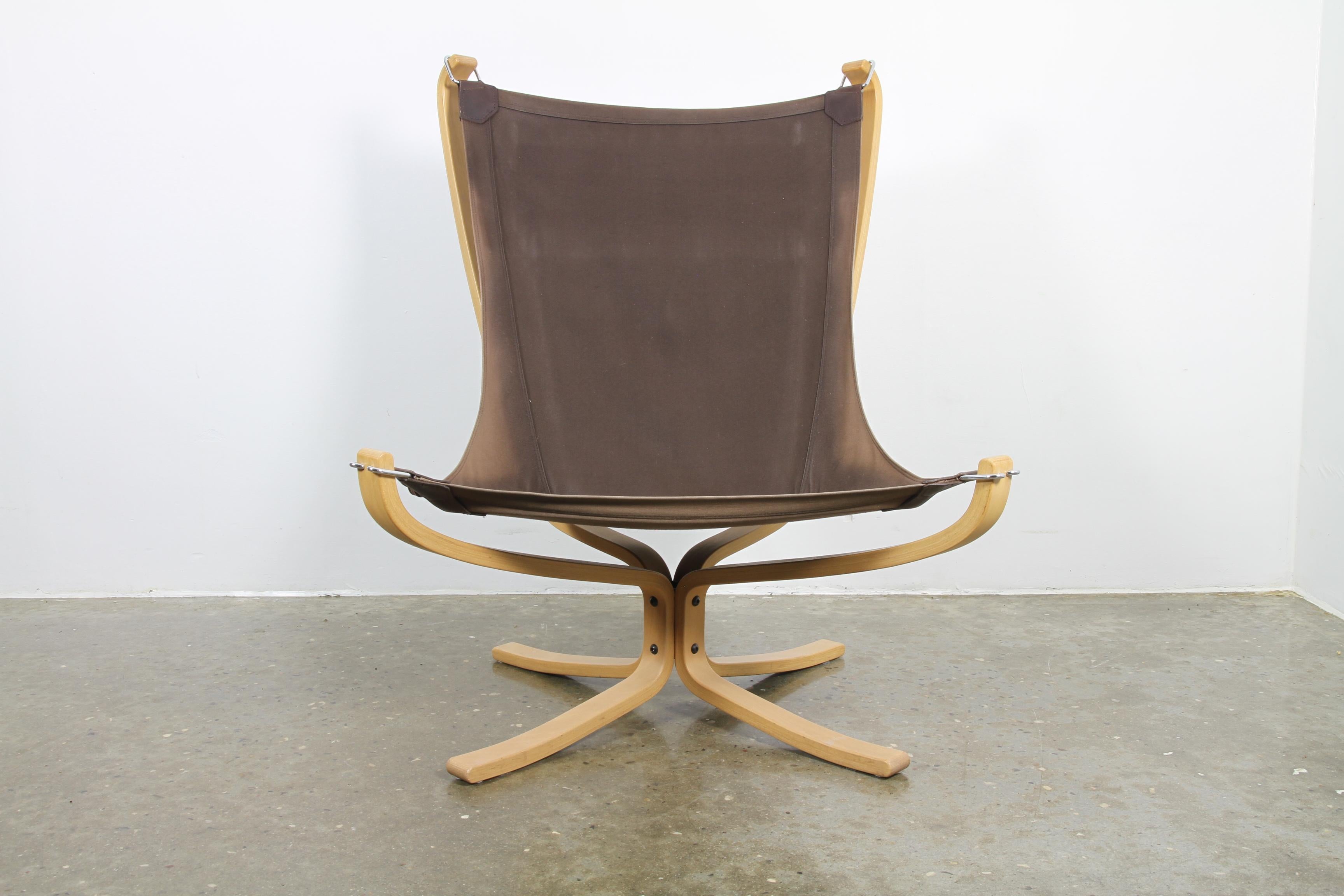 Falcon Chair with Ottoman by Sigurd Ressell, 1970s 4