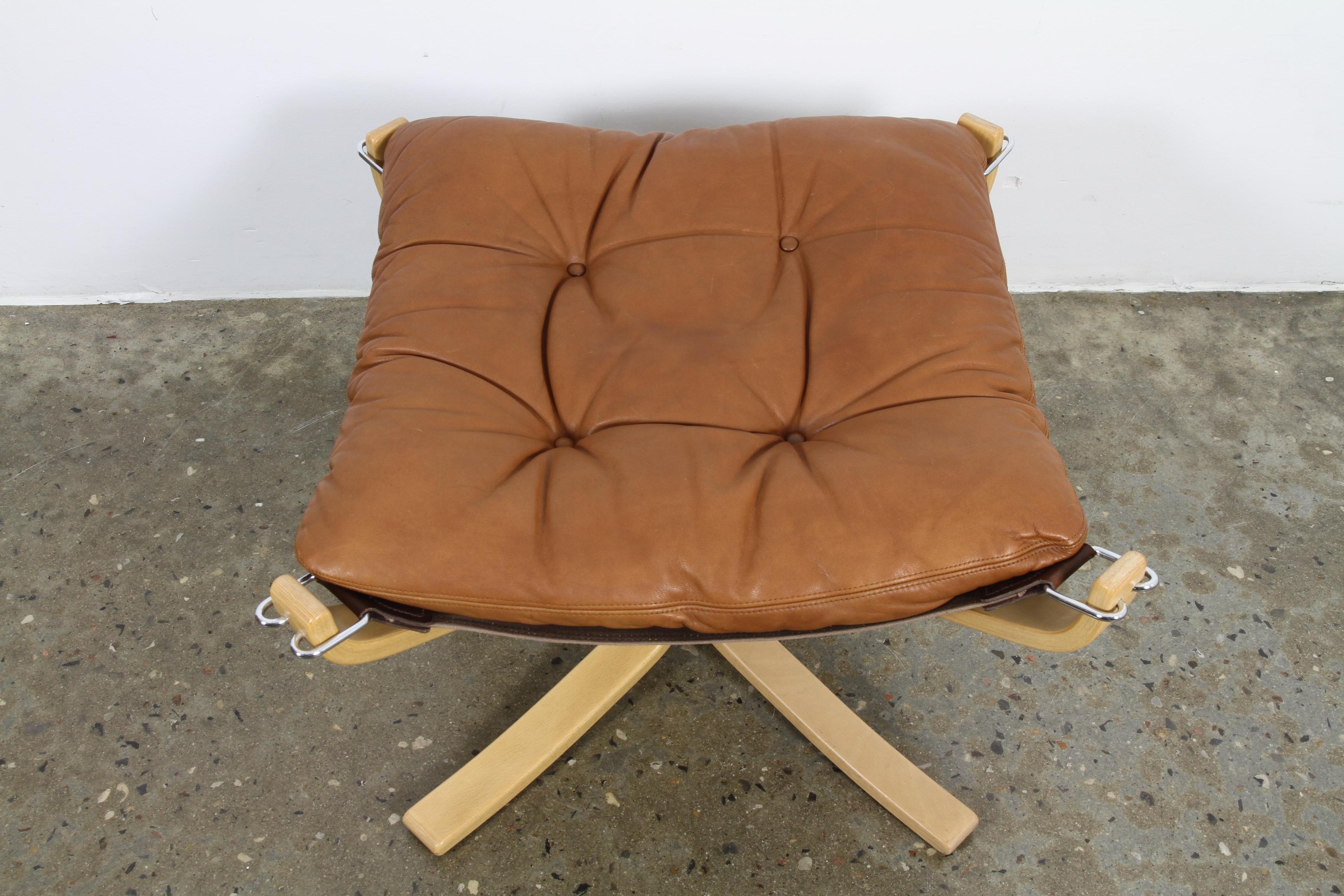 Falcon Chair with Ottoman by Sigurd Ressell, 1970s 6