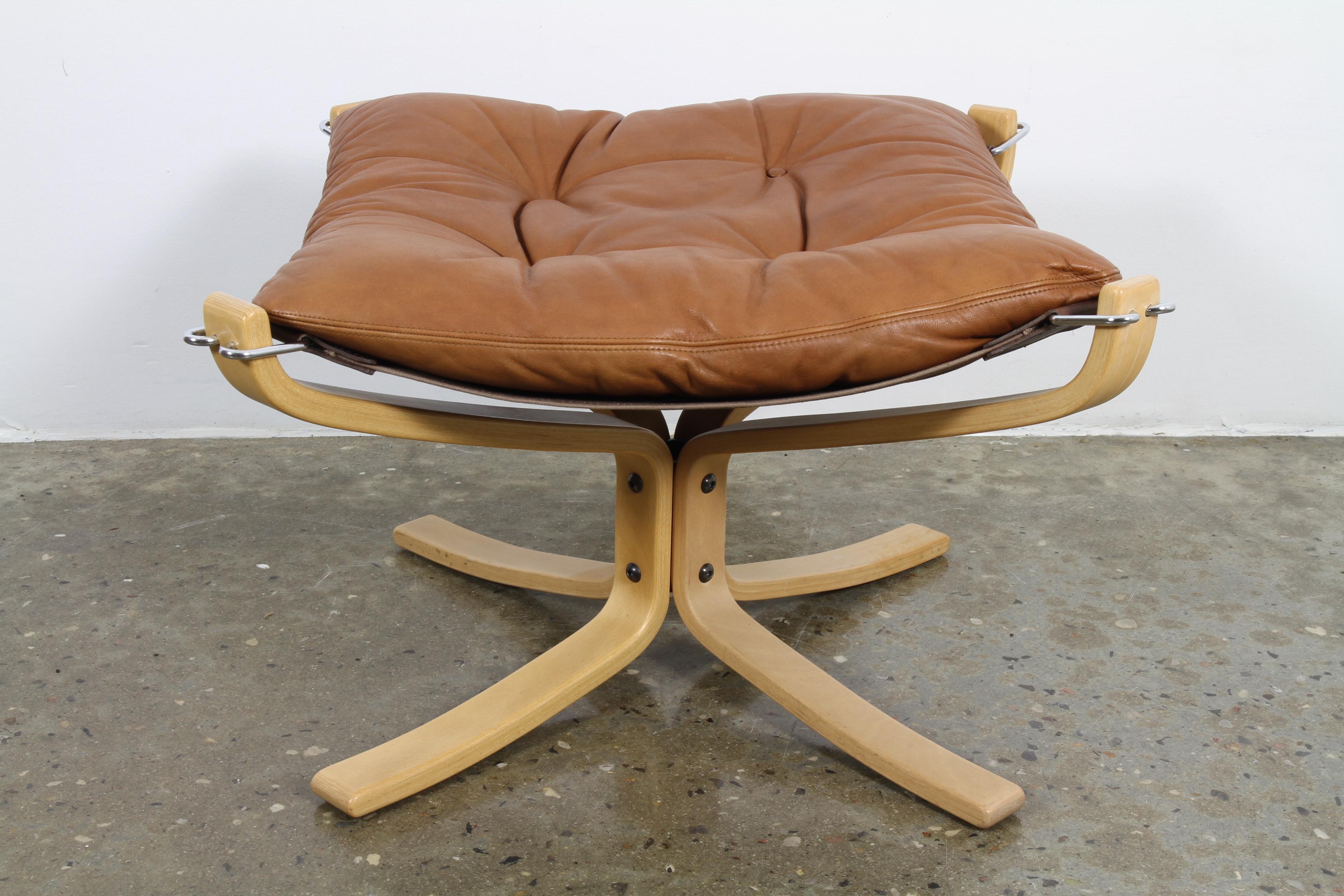 Falcon Chair with Ottoman by Sigurd Ressell, 1970s 8