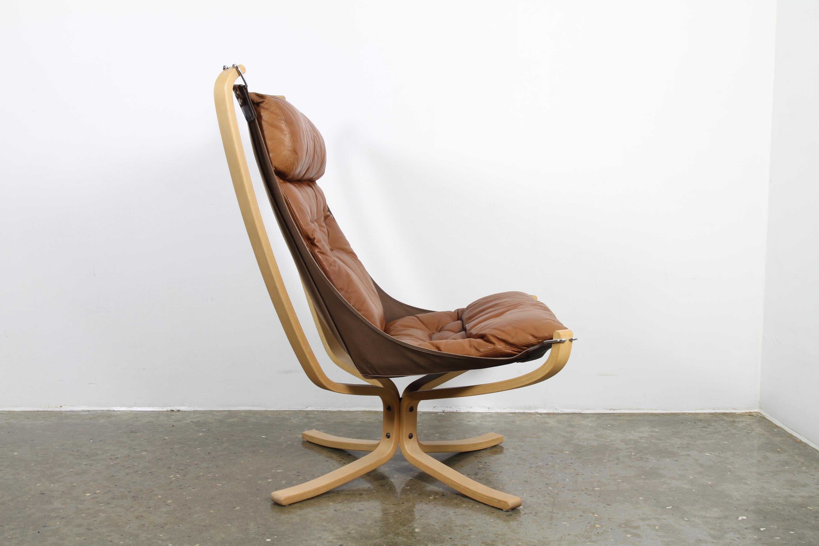 Falcon Chair with Ottoman by Sigurd Ressell, 1970s In Good Condition In Asaa, DK