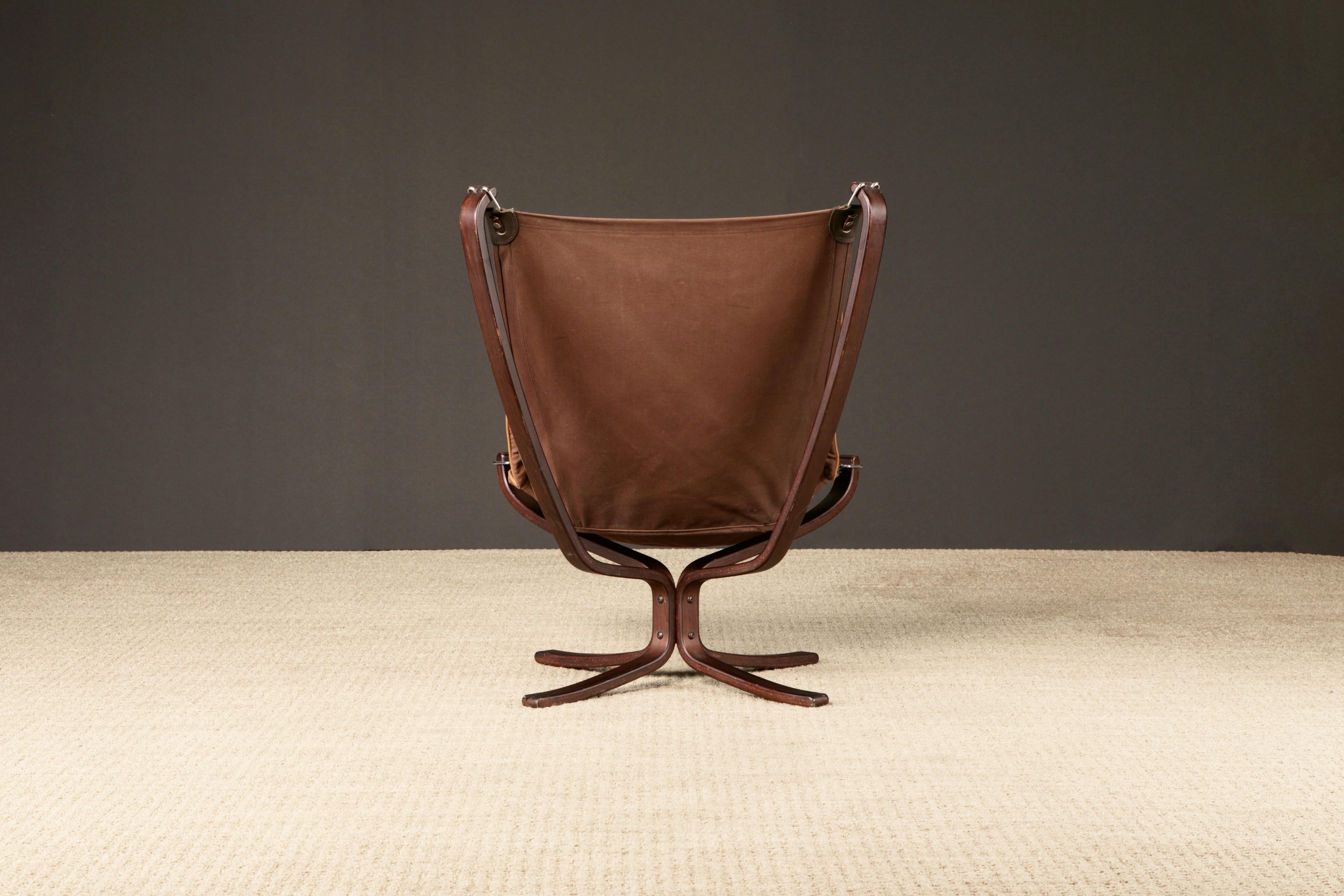 'Falcon' Sessel & Ottomane von Sigurd Ressell für Vatne Møbler, 1970er Jahre, signiert im Angebot 2
