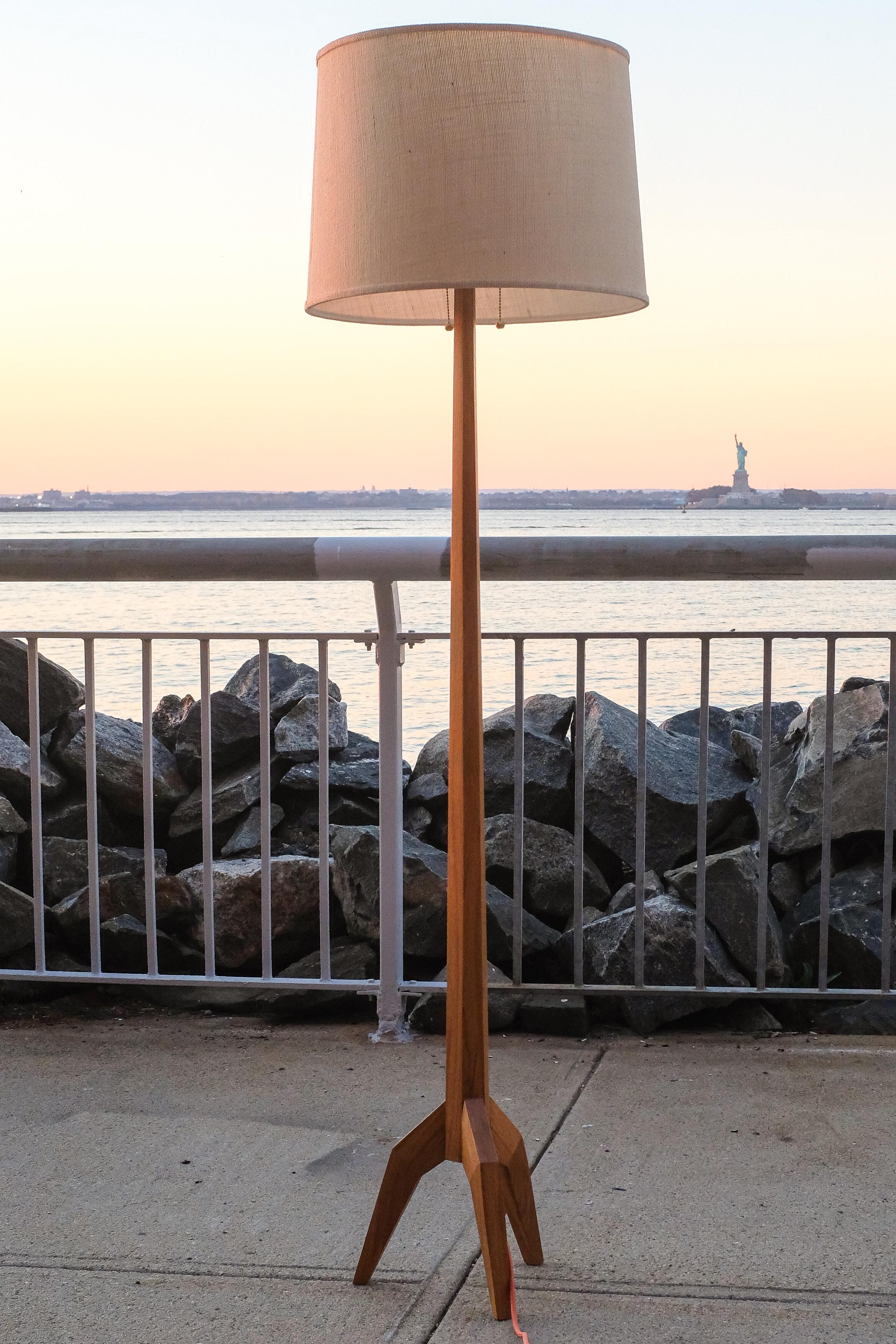 Oiled Falcon Floor Lamp For Sale
