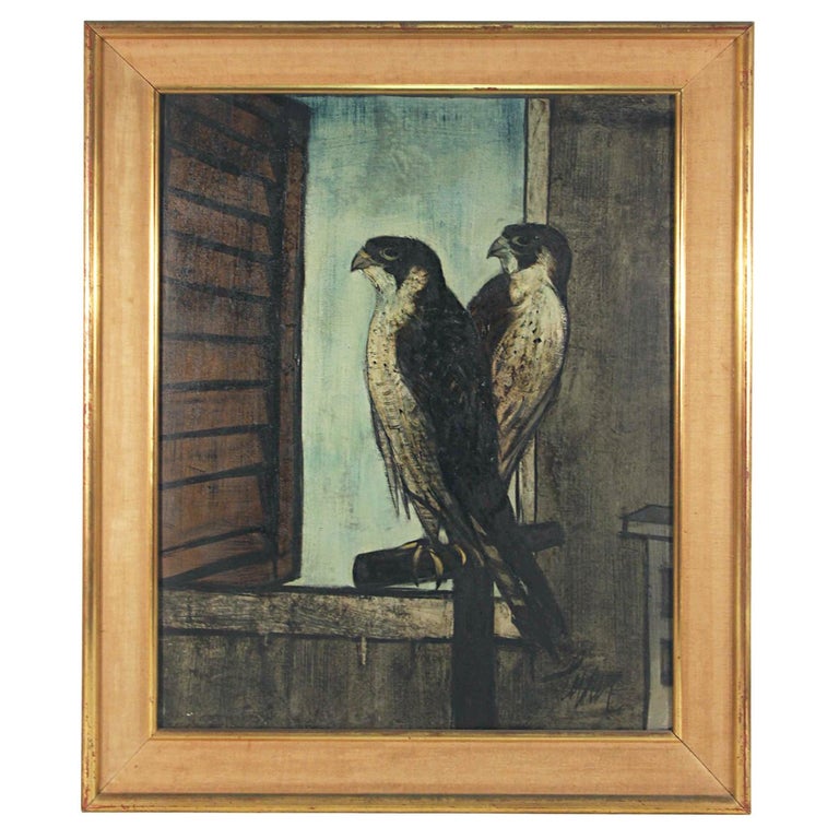Falcon II, Oil Painting by Charles Levier For Sale