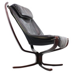 Vintage Falcon Leather Chair by Sigurd Ressell