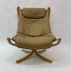 Falcon Leather Lounge Chair by Sigurd Ressel for Vatne Møbler, 1970s
