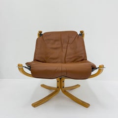 Falcon Leather Lounge Chair by Sigurd Ressel for Vatne Møbler, 1970s