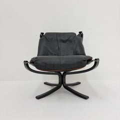 Falcon Leather Lounge Chair by Sigurd Ressel for Vatne Møbler, 1970s