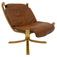 Falcon Leather Lounge Chair by Sigurd Ressel for Vatne Møbler, 1970s