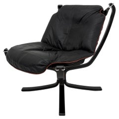 Falcon Leather Lounge Chair by Sigurd Ressel for Vatne Møbler, 1970s