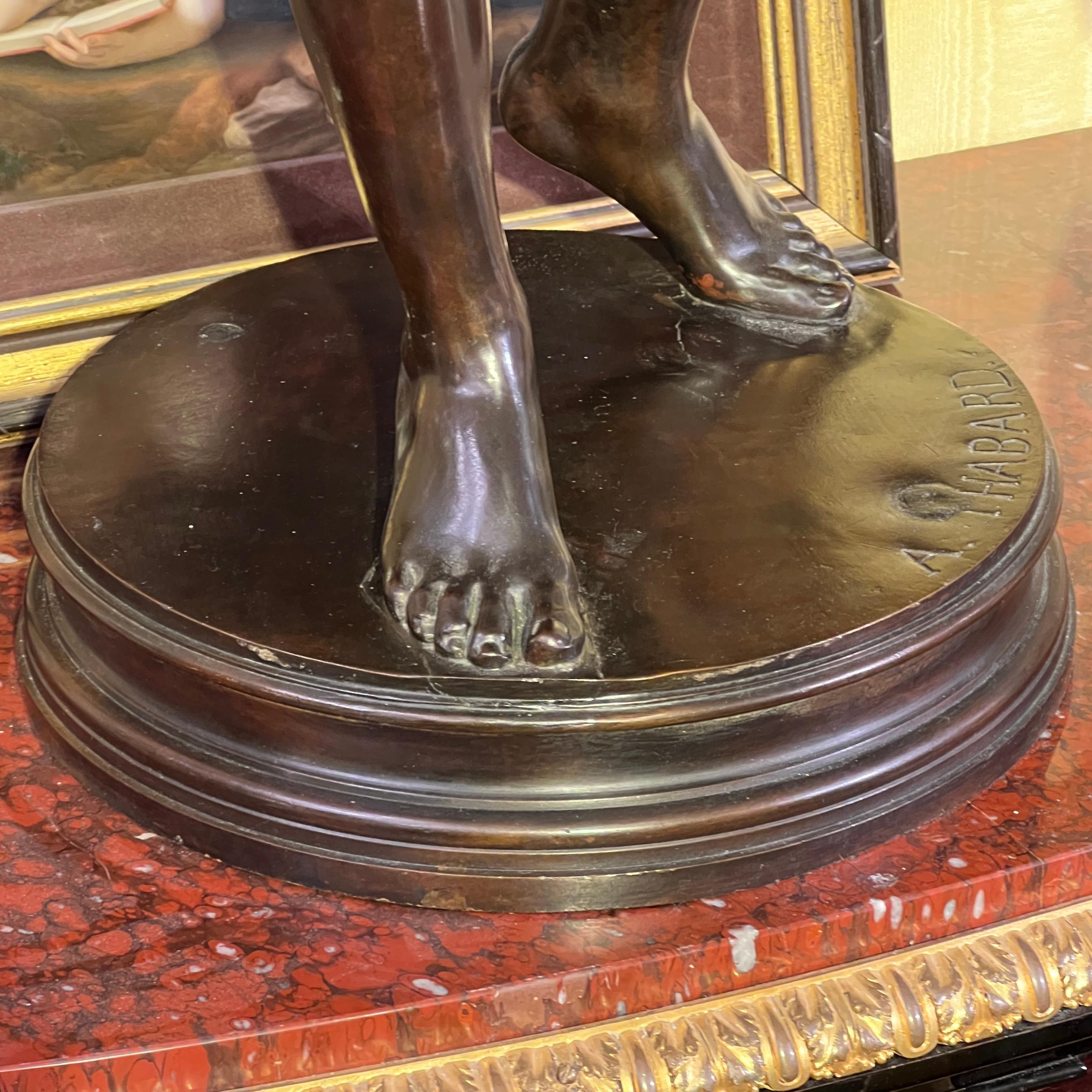 XIX secolo Scultura in bronzo Falconer dopo Adolphe Martial Thabard (1831-1905) in vendita